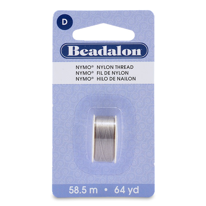 Nymo Thread, Size D, 0.30 mm (.012 in), Grey, 1 pc