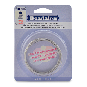 19 Strand Stainless Steel Bead Stringing Wire, .018 in (0.46 mm