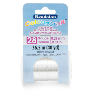 ColourCraft Wire, 28 Gauge (0.013 in, 0.32 mm), Tarnish Resistant