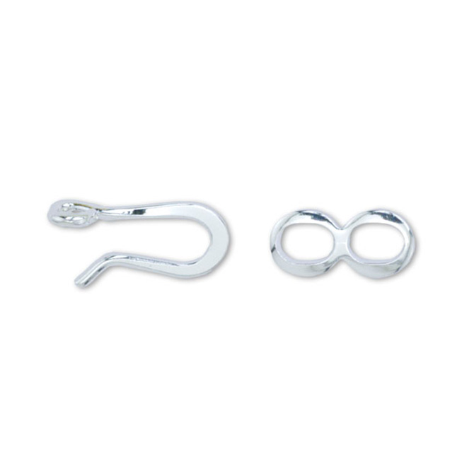 1Set Hook & Eye Sterling Silver Clasps