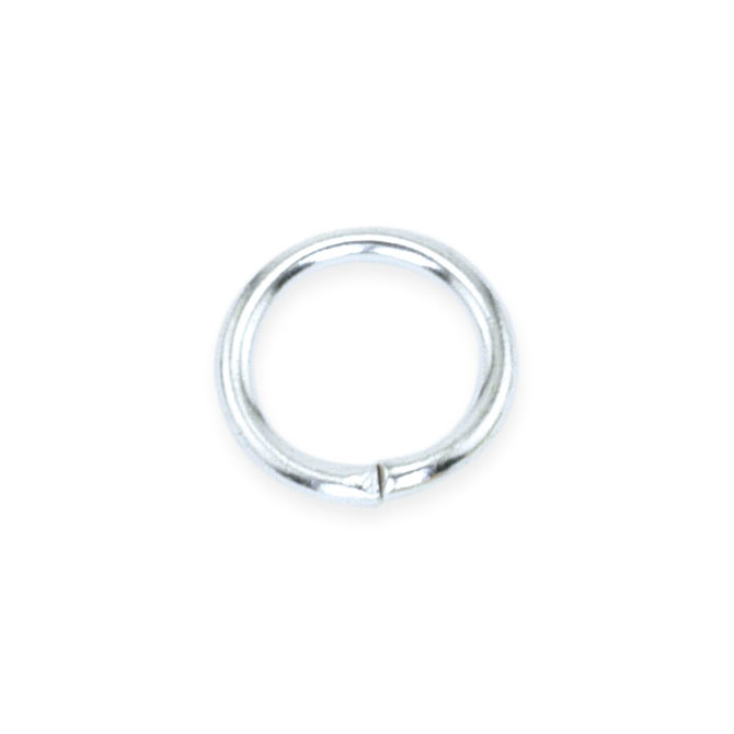 Jump Rings, O.D. 8 mm / .315 in, I.D. 5.7 mm / .223 in, wire diameter  approx.19Ga, Silver Plated, 144 pc