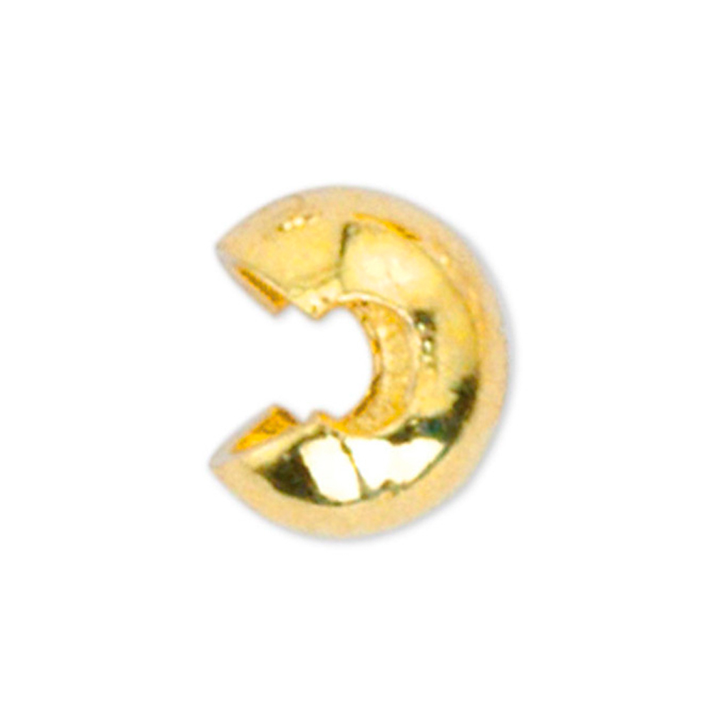 Beadalon 7mm Gold-Plated Crimp Covers (144 Pcs)