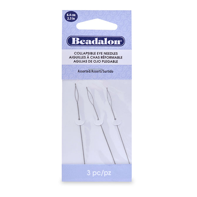 Beadalon 2.5-inch Fine Collapsible Eye Needles Pack of 4 