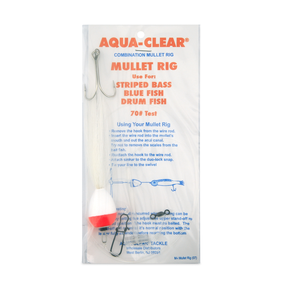 Aqua-Clear, Mullet Rig, Bluefish/Striped Bass/Rockfish/Drum, 3/0 Mustad ...