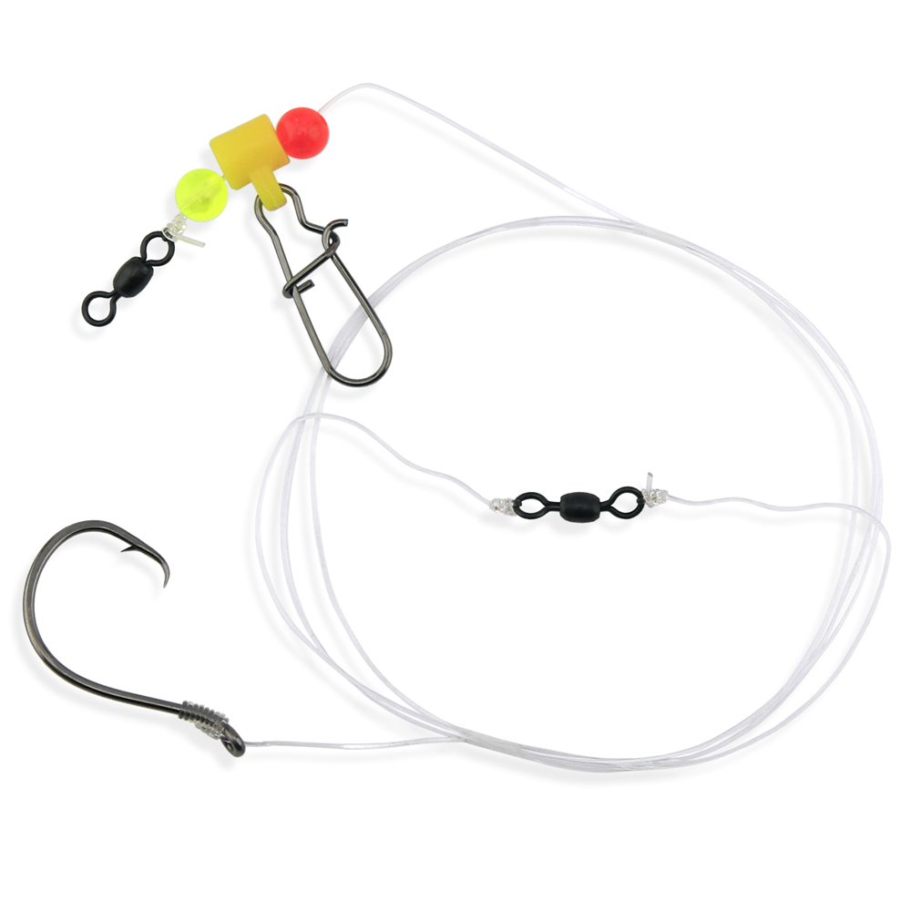 Aqua-Clear, Long Casting Rig, Flounder/Fluke/StripedBass/Rockfish/Weakfish, 7/0 Mustad Demon Circle Hook, AFW Swivel, 60 lb kg Grand Slam Mono,