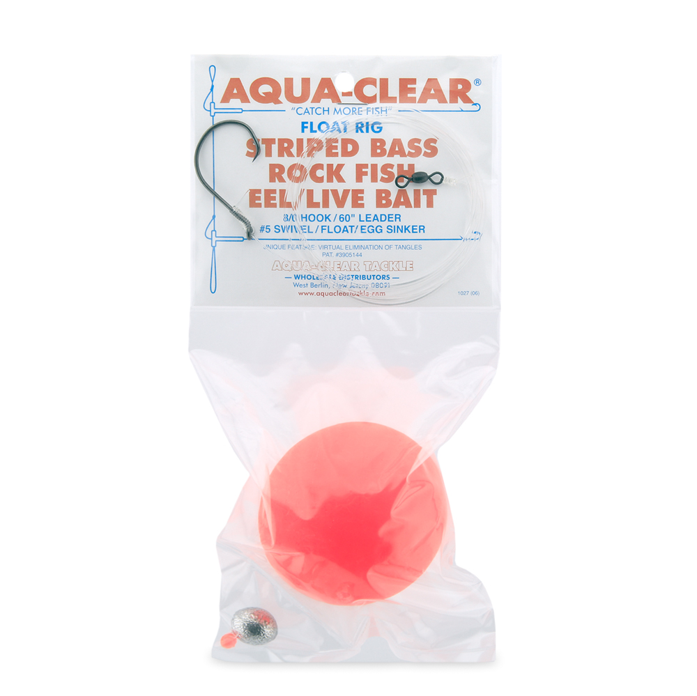 Aqua-Clear, Eel Float Rig, Striped Bass / Rockfish, 8/0 Ultra Thin ...