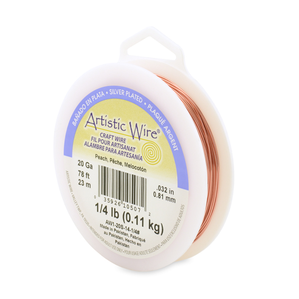 Artistic Wire, 20 Gauge / .81 mm Tarnish Resistant Colored Copper Craft  Wire, Red, 6 yd / 5.5 m