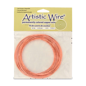 Artistic Wire, Copper Craft Wire 16 Gauge Thick, 10 Foot Spool, Bare Copper