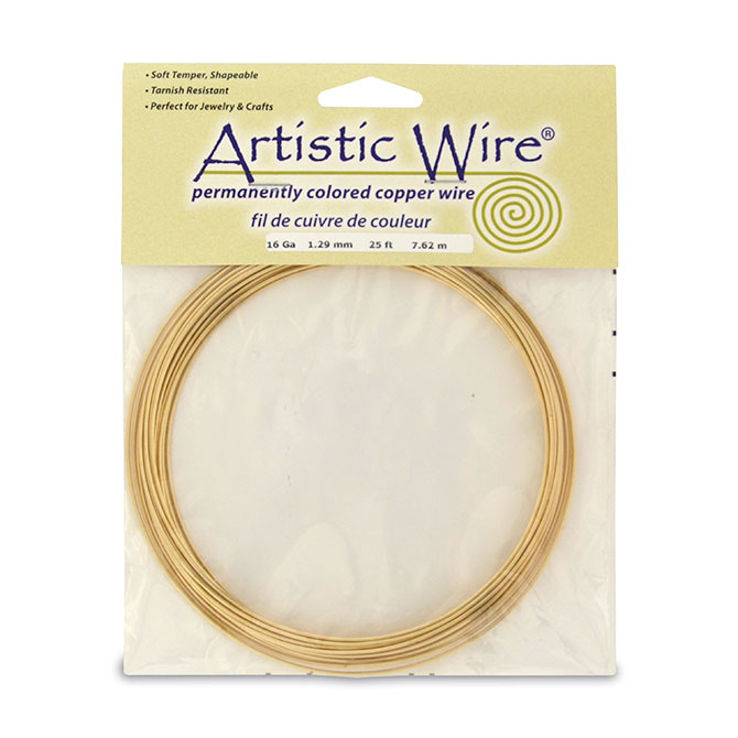 Artistic Wire - 30 yards - Tarnish Resistant Brass, 26 gauge - Butterfly  Beads and Jewllery
