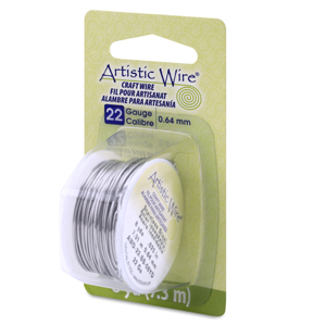 Artistic Wire 22 Gauge 8yd Non-Tarnish Silver