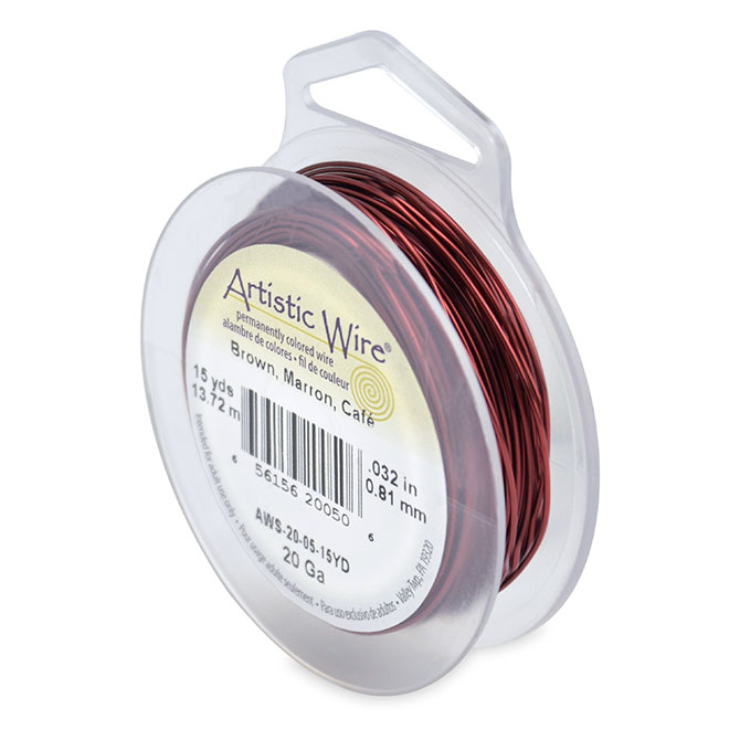 Artistic Wire, 20 Gauge / .81 mm Tarnish Resistant Colored Copper Craft  Wire, Red, 6 yd / 5.5 m