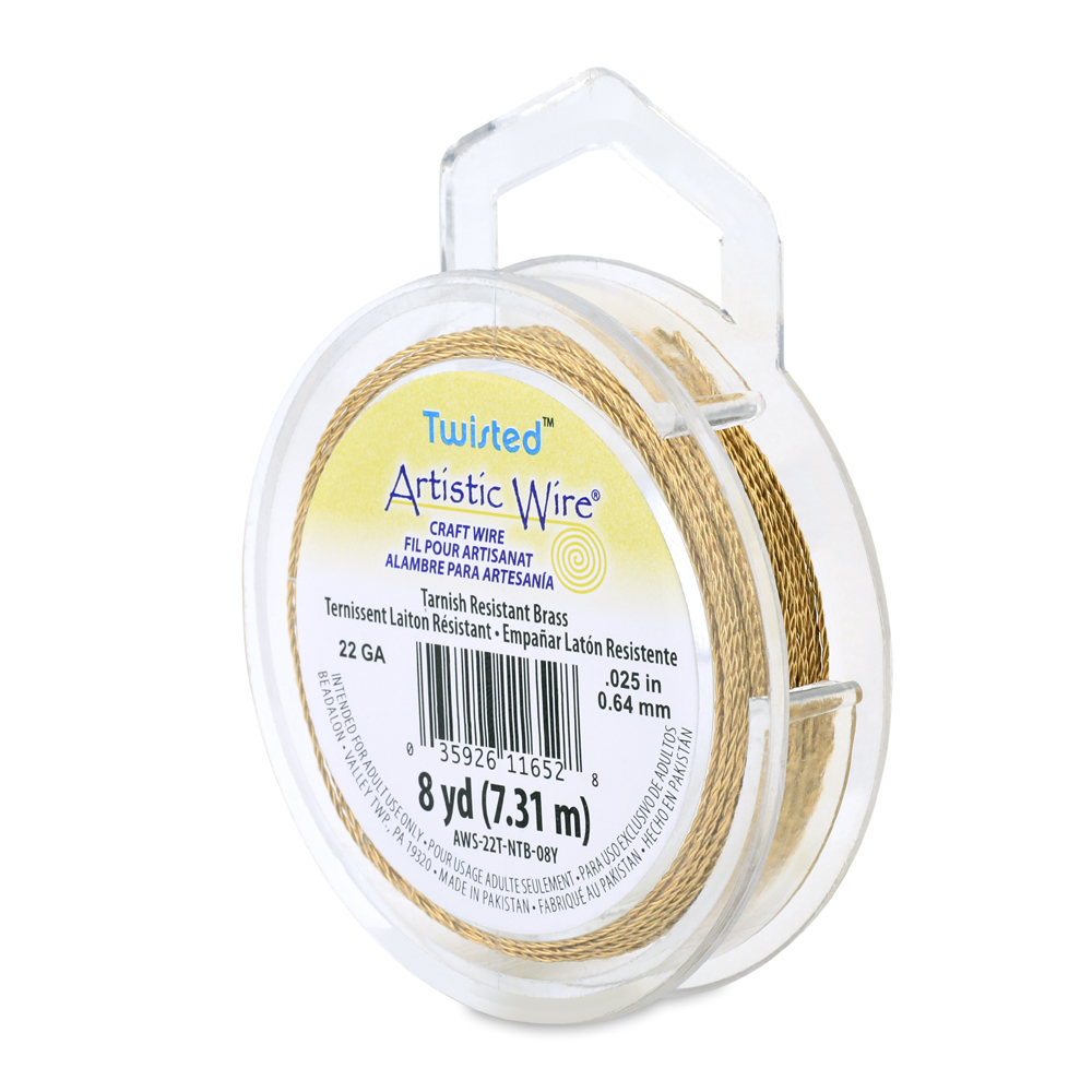 Brass Tarnish-Resistant Artistic Wire - 22 Gauge