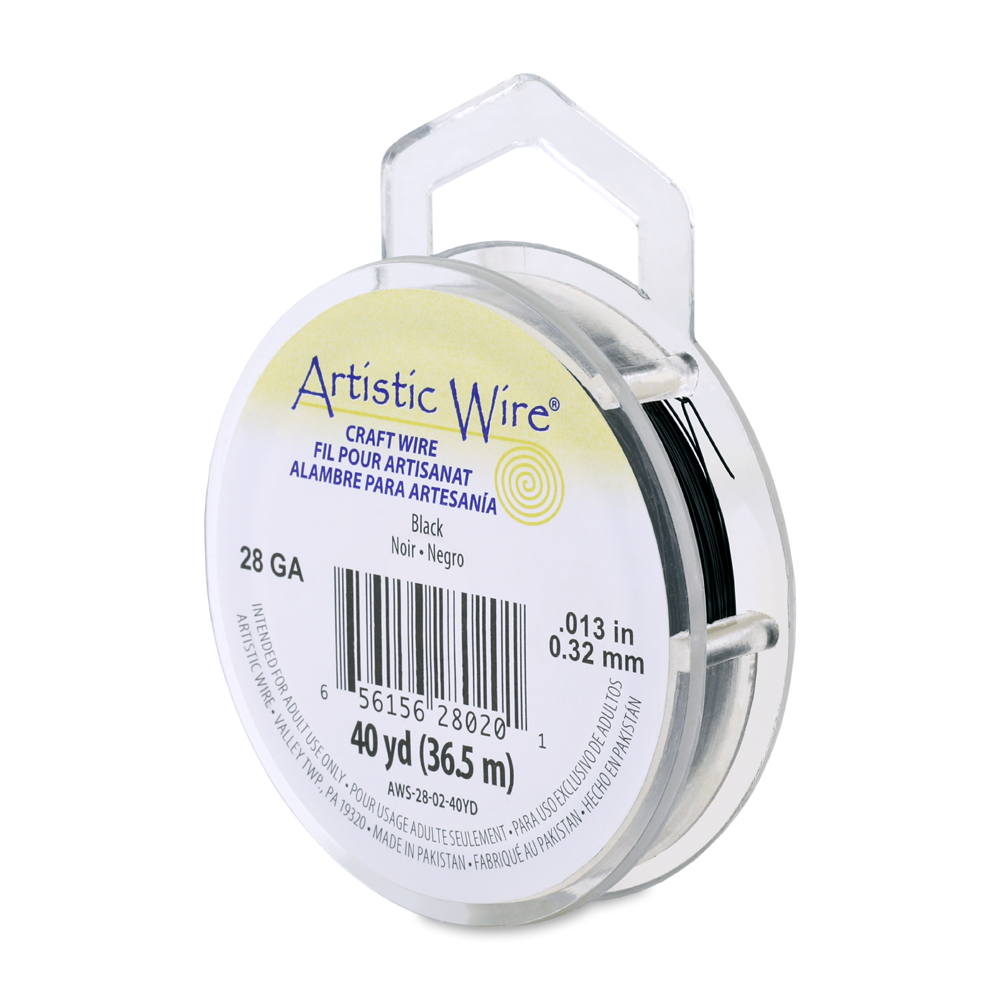 Artistic Wire, 28 Gauge (.32 mm), Black, 40 yd (36.5 m)