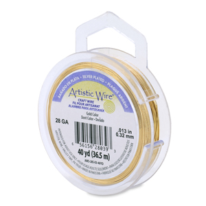 2495S218 - 28 Ga Crafting Wire - 40 yds. - Silver