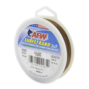 Surfstrand, Bare 1x7 Stainless Steel Leader, 45 lb (20 kg) test