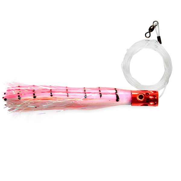 Billy Baits, Magnum Turbo Whistler Rigged & Ready, Pink/Pearl Skirt, 2