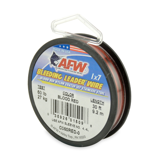 AFW Surflon Nylon Coated 1x7 Stainless Leader Wire 60 Lb Camo 30 Ft D060-0 35926006010 