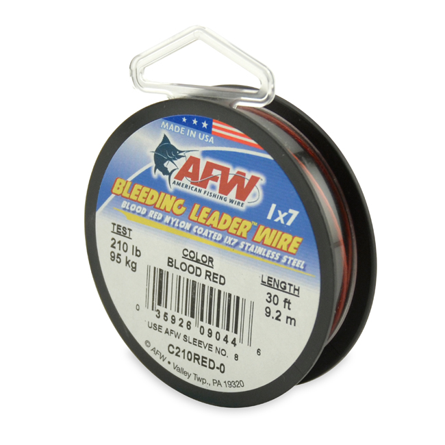 American Fishing Wire Surflon Nylon Coated 1x7 Stainless Steel Leader Wire 30ft 