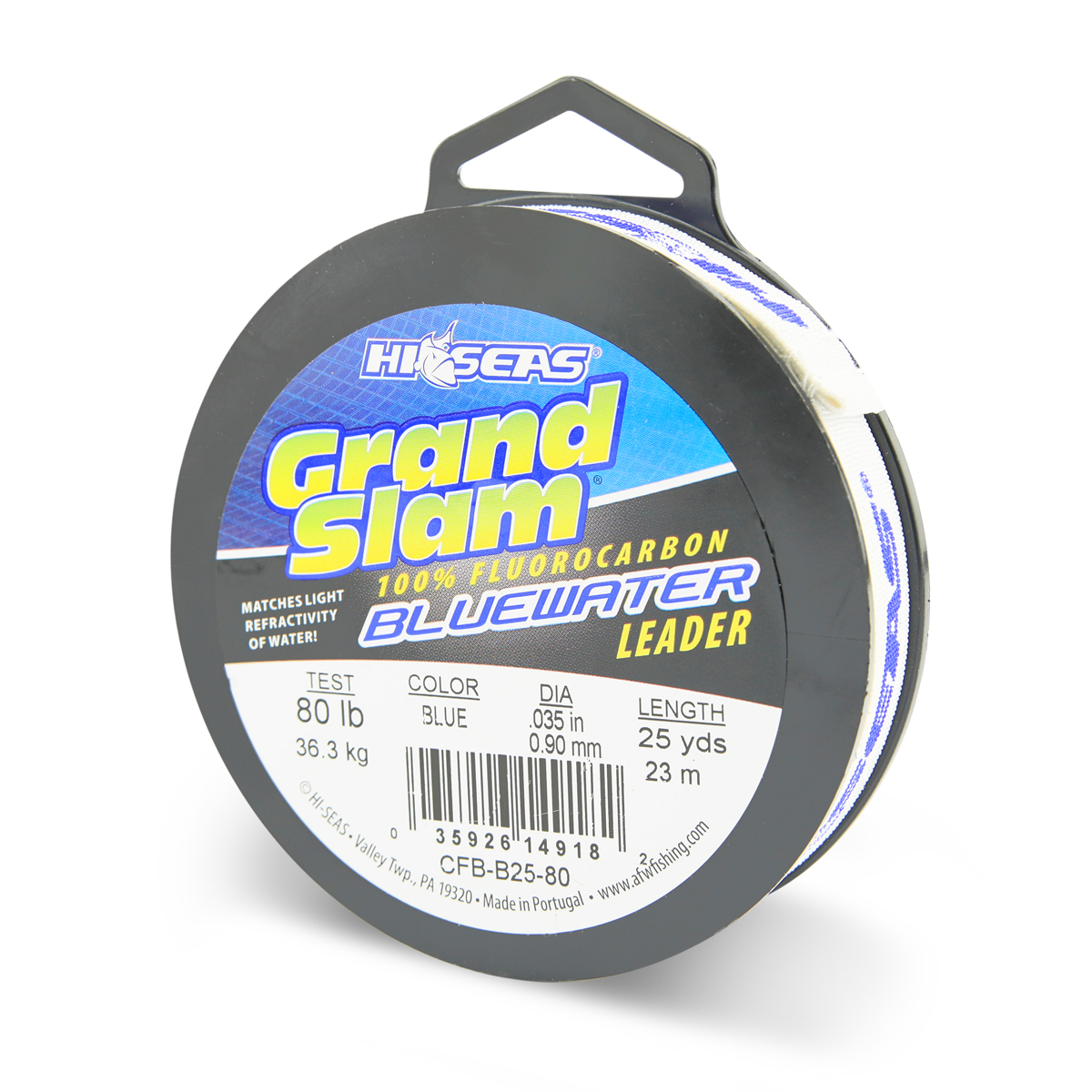 Grand Slam Braid, 150 lb (68.2 kg) test, .022 in (0.56 mm) dia