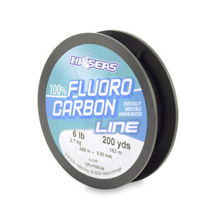 100% Fluorocarbon Line, 6 lb (2.7 kg) test, .008 in (0.28 mm) dia