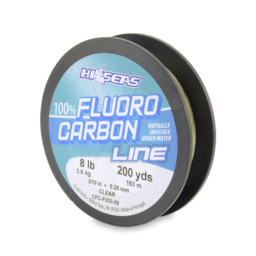 100% Fluorocarbon Line, 8 lb (3.6 kg) test, .012 in (0.30 mm) dia, Clear,  200 yd (182 m)