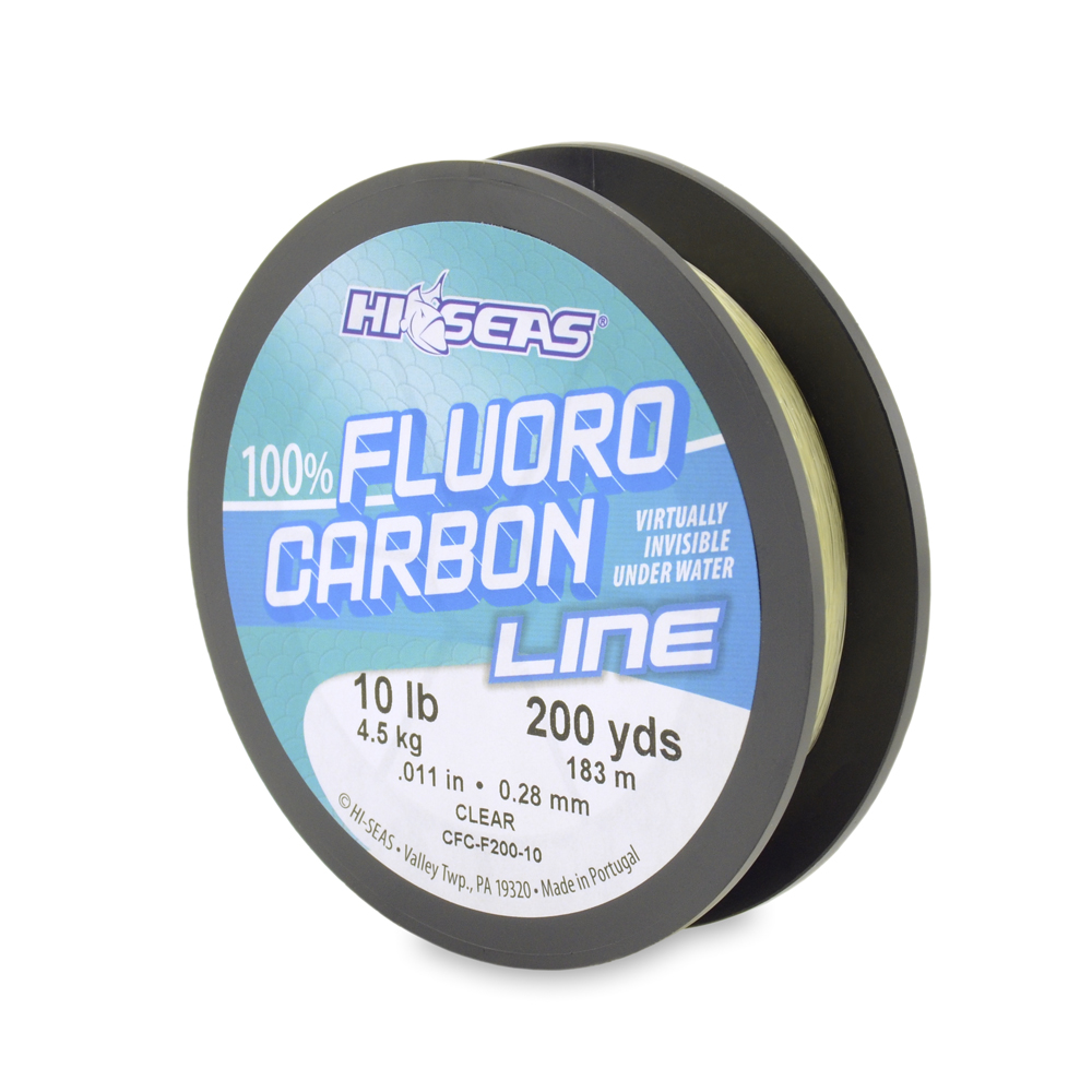 100% Fluorocarbon Line, 10 lb (4.5 kg) test, .013 in (0.32 mm) dia, Clear,  200 yd (182 m)