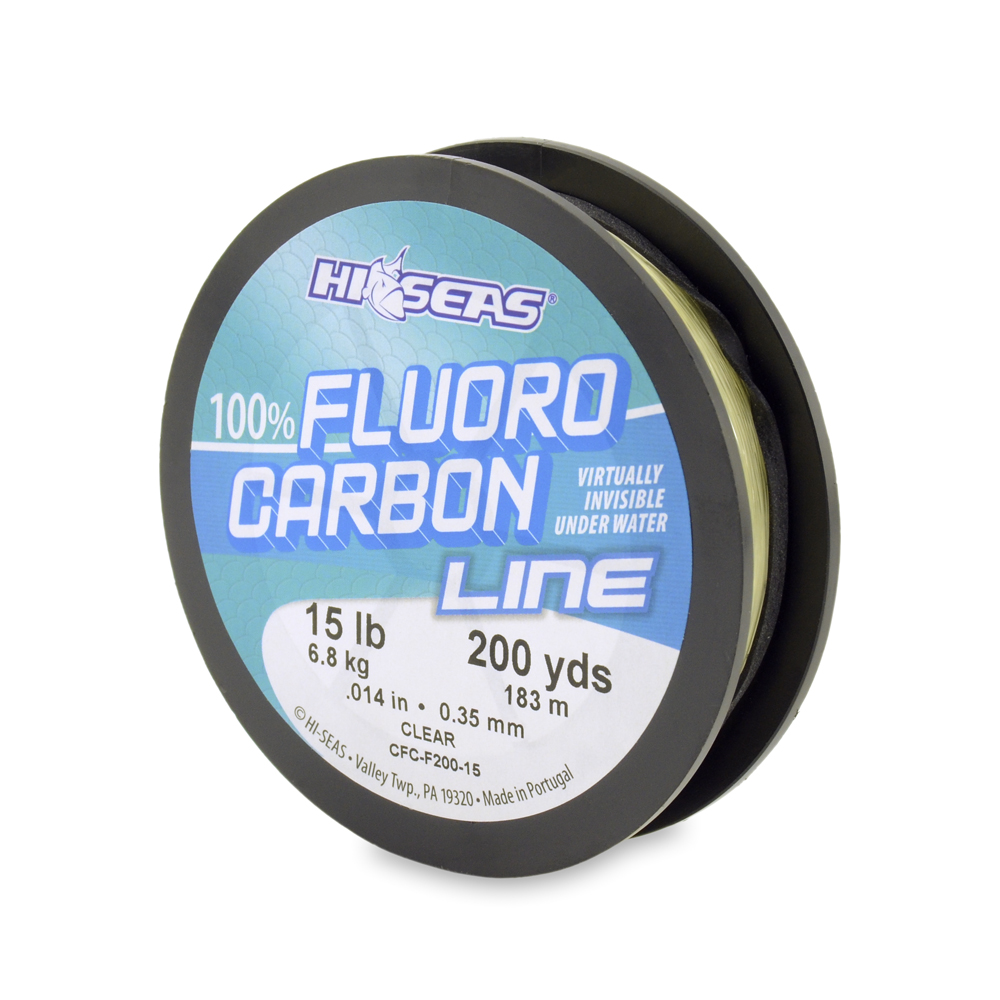 100% Fluorocarbon Line, 15 lb (6.8 kg) test, .016 in (0.40 mm) dia, Clear,  200 yd (182 m)