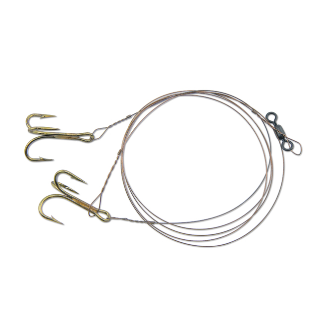 2 Pack 135/175 LB. AFW Steel Fishing Leader Rigged with 9/0 Mustad Circle  Hook Shark