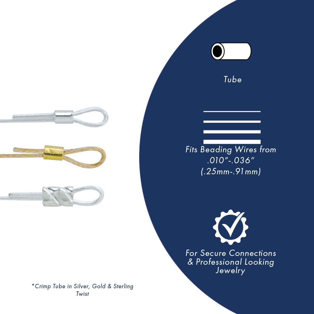 Crimp Tubes, mm in) Gold Color, oz g