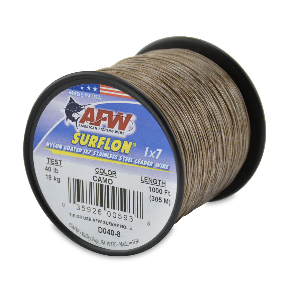 Stainless Steel Wire Leader 11 YARDS spool 50 LB coated BLACK 