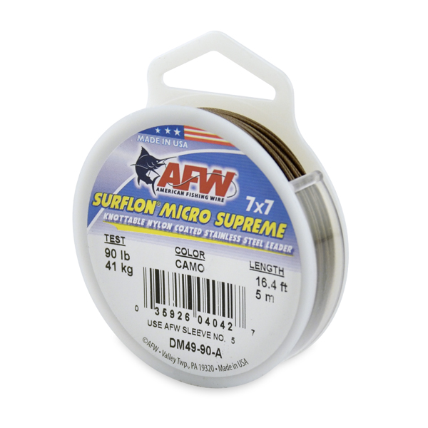 Surflon Micro Supreme, Nylon Coated 7x7 Stainless Leader, 90 lb