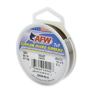 Surflon Micro Supreme, Nylon Coated 7x7 Stainless Leader, 90 lb Surflon Micro Supreme, Nylon Coated 7x7 Stainless Leader, 90 lb