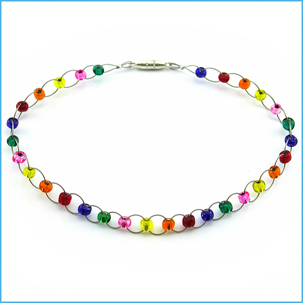 Simple Wire Jewelry Designs - Rainbow Anklet