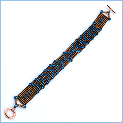 Bead Loom Bracelets Instructions - Blue Drop Flechas Loomwork Cuff