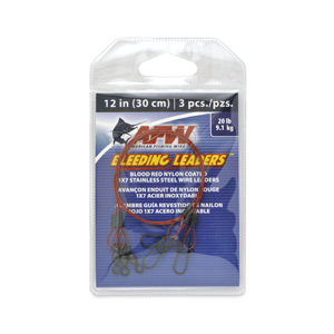90 lb AFW American Fishing Wire Bleeding Leader Wire Blood Red 1x7 Stainless Steel 30ft 