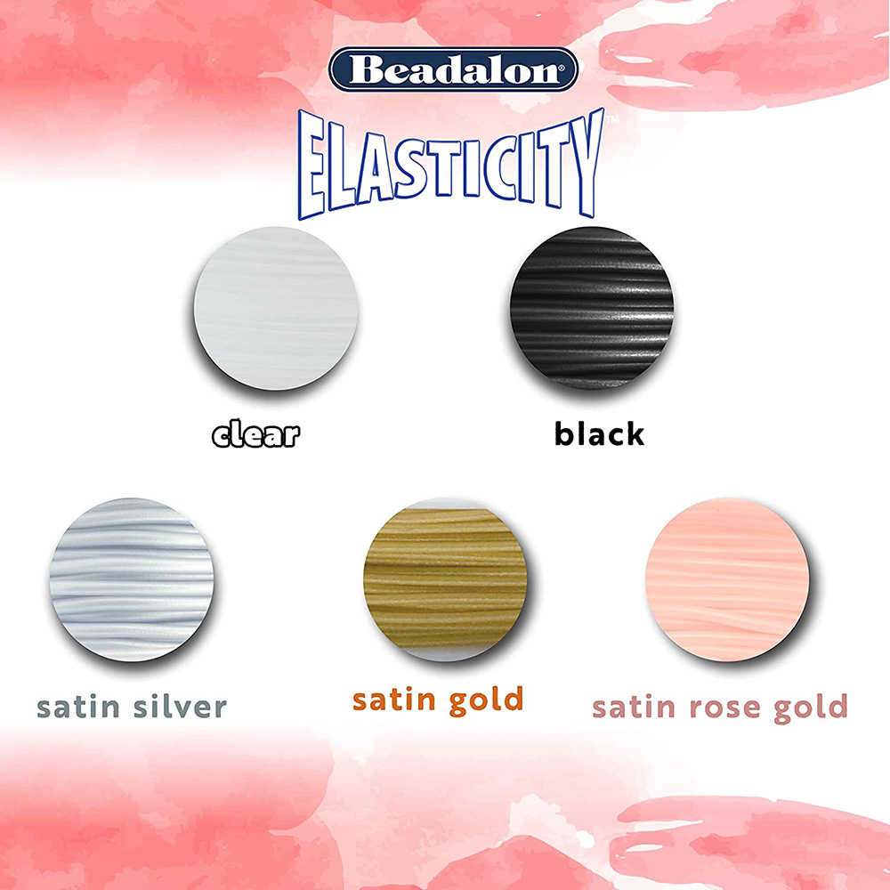 Beadalon fil élastique elasticity noir 0,8mm, 5m
