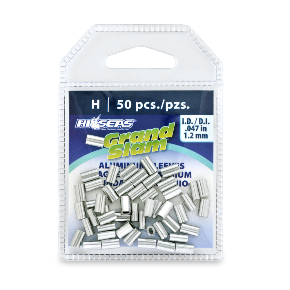 Grand Slam Aluminum Sleeves, 1.2 mm ID, use with 100 lb (45.3 kg