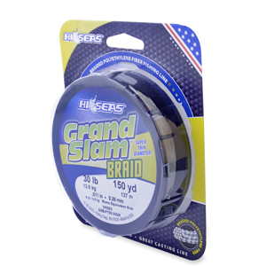 Grand Slam Braid, 30 lb / 13.6 kg test, .011 in / 0.28 mm dia, Green, 300  yd / 274 m