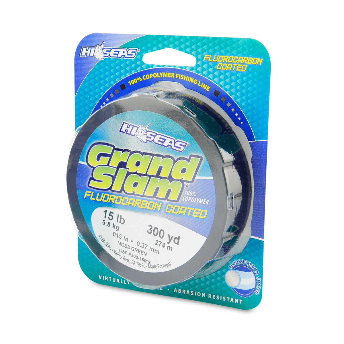 Grand Slam Fluorocarbon Coated, 6 lb (2.7 kg) test, .010 in (0.26 mm) dia, Moss  Green, 300 yd (274 m)