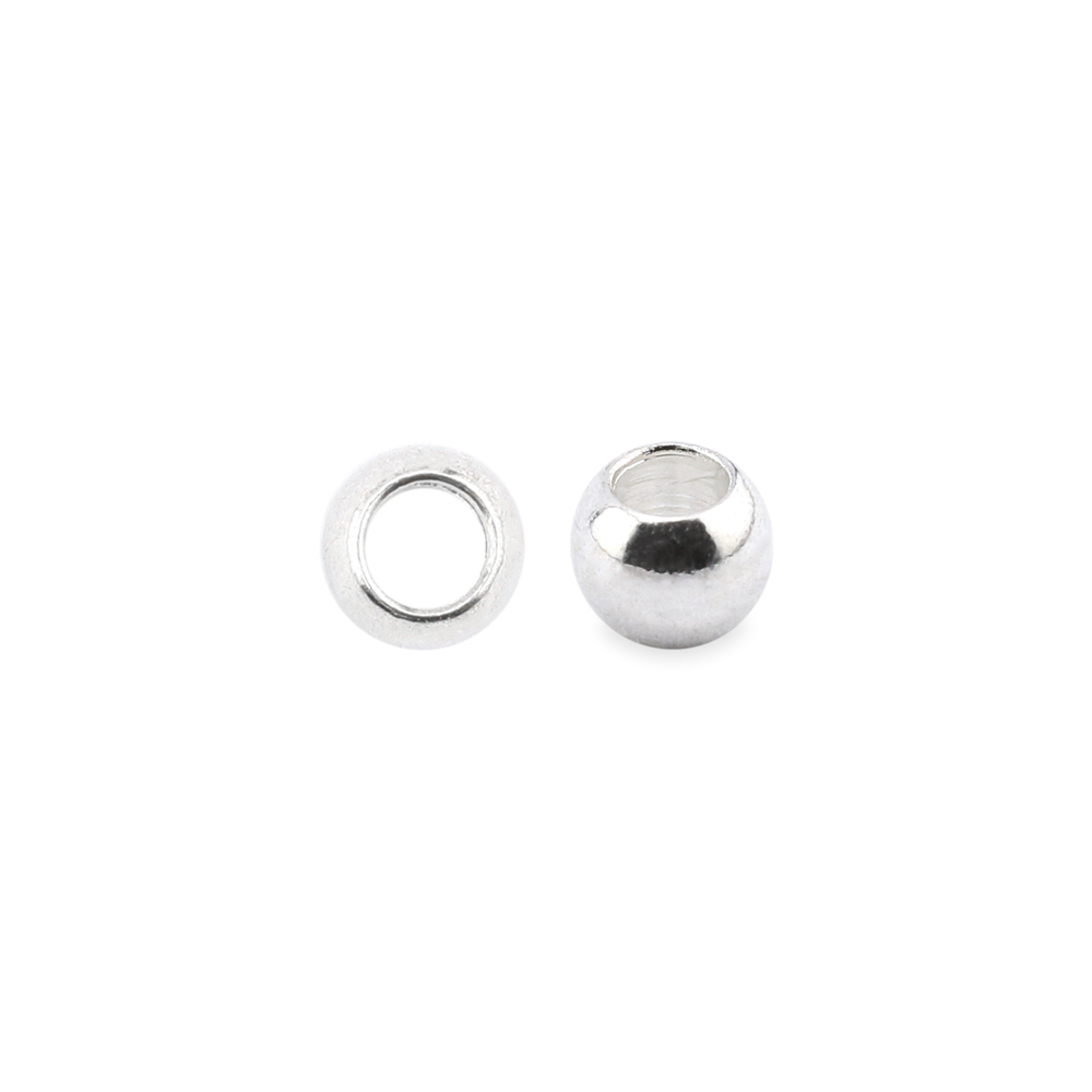 PH PandaHall 200pcs 6mm Stainless Steel Spacer Beads - 3.5mm Hole For Jewelry Making & Crafts - View #4