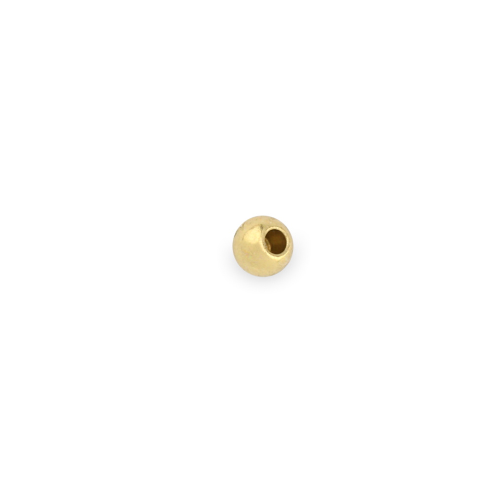Memory Wire End Caps, 3 mm / .12 in, Round, Gold Color, 10 pc