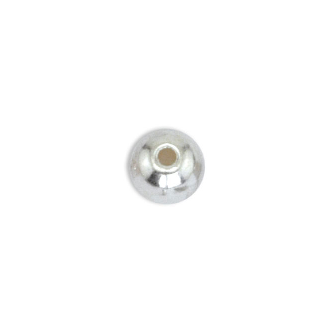 Memory Wire End Caps, 5 mm / .197 in, Round, Silver Plated, 10 pc