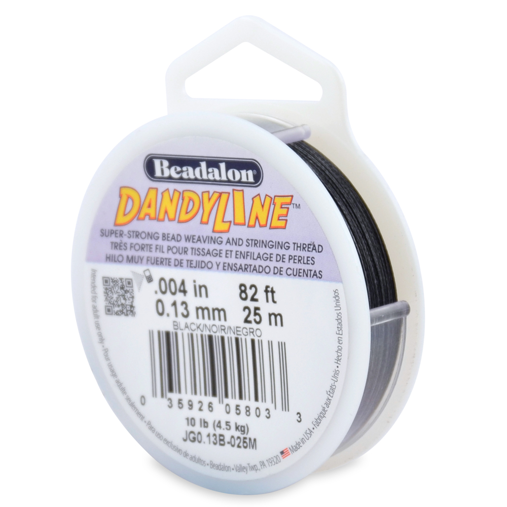 Dandyline, 0.13 mm (.004 in) Black, 25 m (82 ft)