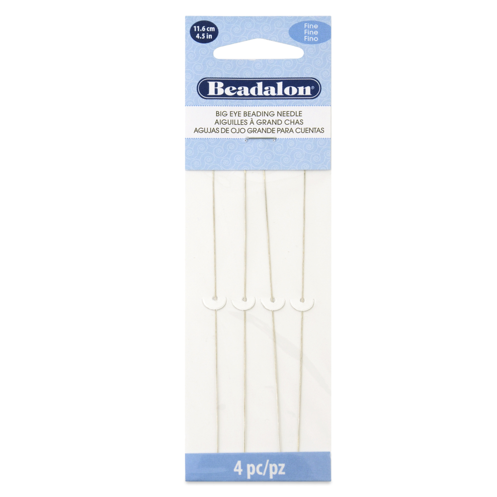Big Eye Beading Needles, 4.5 in (11.4 cm), Fine, 0.41 mm (.016 in