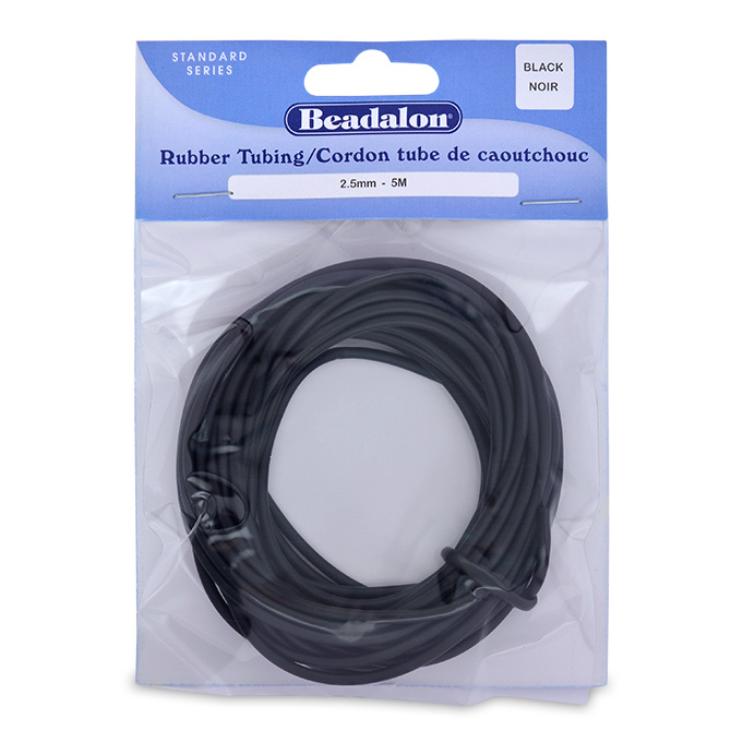 5-Meter Beadalon Rubber Tubing 4.0mm Black 