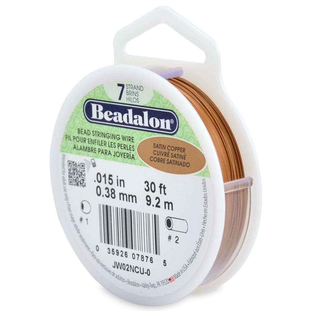 Beadalon 7 Strand Bead Stringing Wire, Standard Colors, White