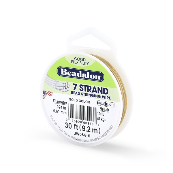 7 Strand Bead Stringing Wire - Gold Color - Beadalon
