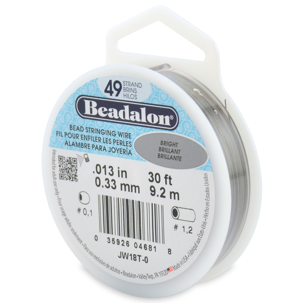 Beadalon® Stainless Steel Stringing Wire 49 Strands Plated Colors