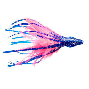 No Alibi - Dolphin Delight Lure - Rigged & Ready Cable - Blue/Pink Skirt - 1/4 oz / 7.0 G 