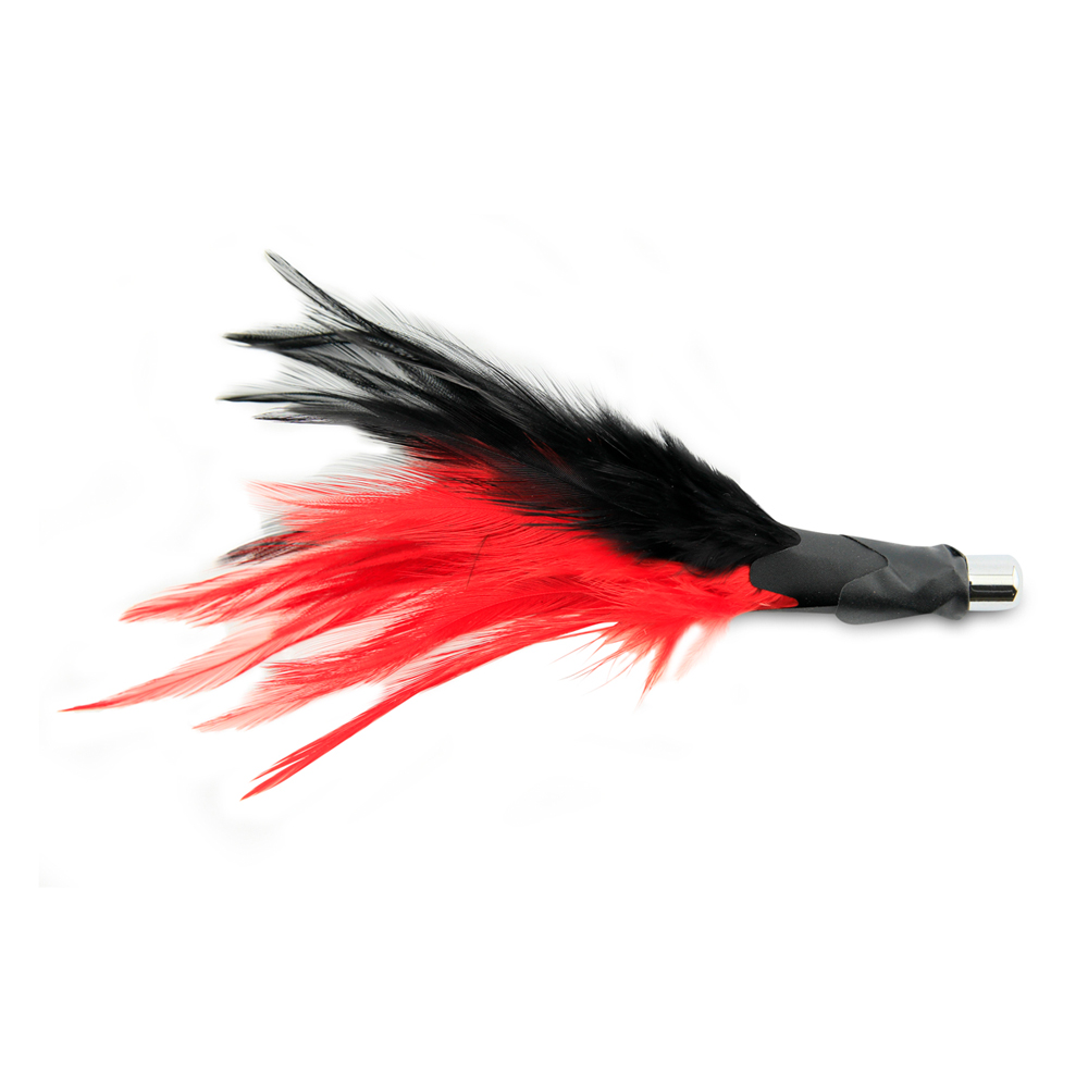 No Alibi, Trolling Feather Lure, Black/Red Skirt, 1/4 oz / 7.08 g Head, 25  pc